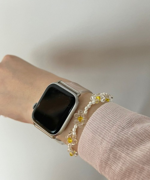 Me%（ミィパーセント）の「フラワービーズブレスレット（ブレスレット・レディース・その他/ブルー系その他/ライトイエロー・FREE）」の5枚目の写真