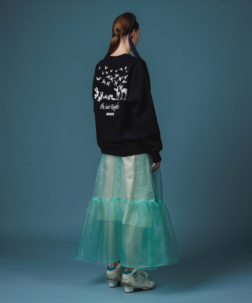 NON TOKYO（ノントーキョー）の「SHEAR LAYERD SKIRT / NON-22A-0707（スカート・レディース・パープル/ピンク/グリーン・FREE）」の5枚目の写真