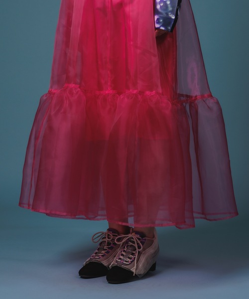 NON TOKYO（ノントーキョー）の「SHEAR LAYERD SKIRT / NON-22A-0707（スカート・レディース・パープル/ピンク/グリーン・FREE）」の10枚目の写真