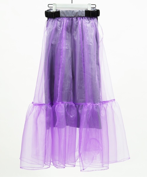 NON TOKYO（ノントーキョー）の「SHEAR LAYERD SKIRT / NON-22A-0707（スカート・レディース・パープル/ピンク/グリーン・FREE）」の8枚目の写真