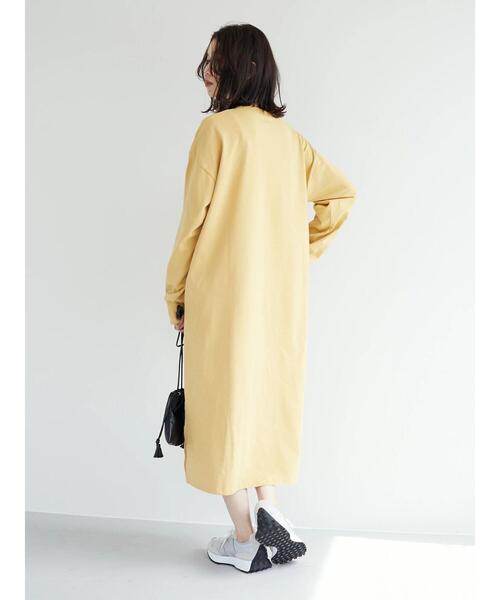 Green　Parks（グリーンパークス）の「OLIVEプリントカットワンピース（ワンピース・レディース・ベージュ/イエロー・FREE）」の5枚目の写真