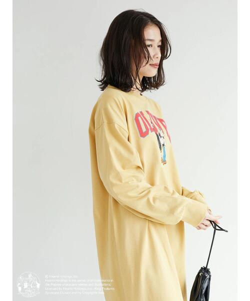 Green　Parks（グリーンパークス）の「OLIVEプリントカットワンピース（ワンピース・レディース・ベージュ/イエロー・FREE）」の7枚目の写真