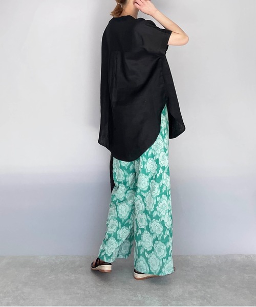 PICCIN（ピッチン）の「フレンチリネンチュニック（シャツ/ブラウス・レディース・ブラック/オフホワイト/カーキ/ブルー系その他/グレイッシュベージュ・M/L）」の19枚目の写真