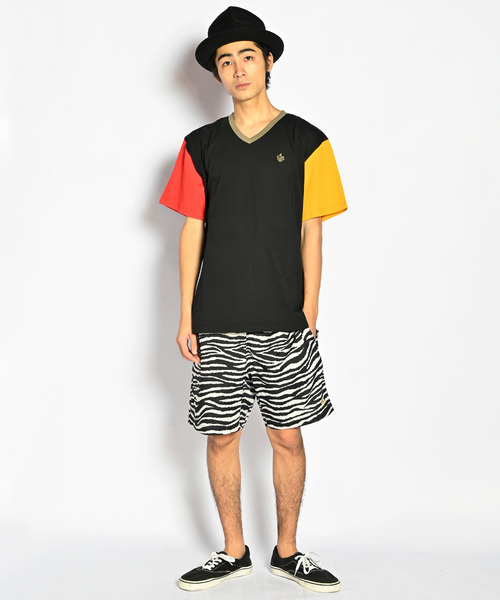 ALDIES(アールディーズ)の「V Neck Big Cut / Vネックビッグカット(Tシャツ/カットソー・メンズ・ブラック/レッド/マルチ・FREE)」の21枚目の写真