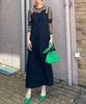 Ameri（アメリ）の「DEFORMATION DOCKING DRESS（ワンピース）」 - WEAR