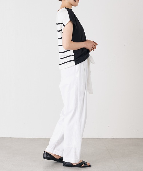 BEARDSLEY(ビアズリー)の「ベルト付きパンツ(その他パンツ・レディース・ホワイト/ブラック・FREE)」の5枚目の写真