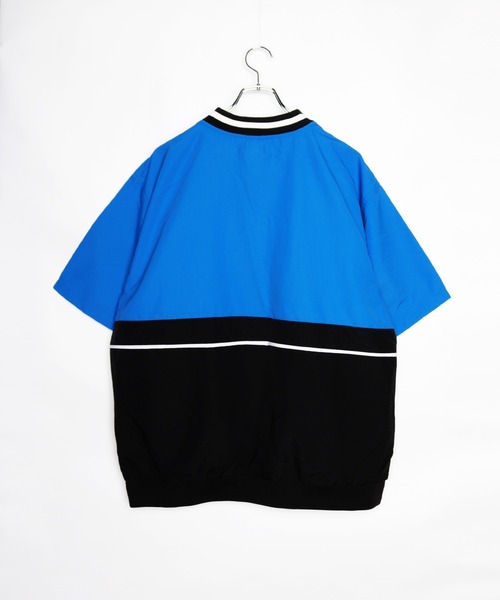 WESTSEA（ウエストシー）の「半袖Vネック　ナイロンプルオーバー　/ブロークコア（ナイロンジャケット・メンズ・ネイビー/オフホワイト/ブルーグリーン/ブルー系その他2/イエロー/パープル系その他/イエロー系その他/ブラック/ブルー系その他・M/L）」の10枚目の写真