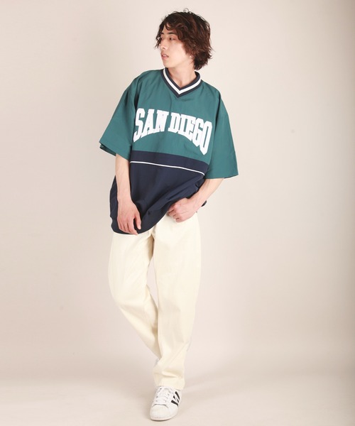 WESTSEA（ウエストシー）の「半袖Vネック　ナイロンプルオーバー　/ブロークコア（ナイロンジャケット・メンズ・ネイビー/オフホワイト/ブルーグリーン/ブルー系その他2/イエロー/パープル系その他/イエロー系その他/ブラック/ブルー系その他・M/L）」の13枚目の写真