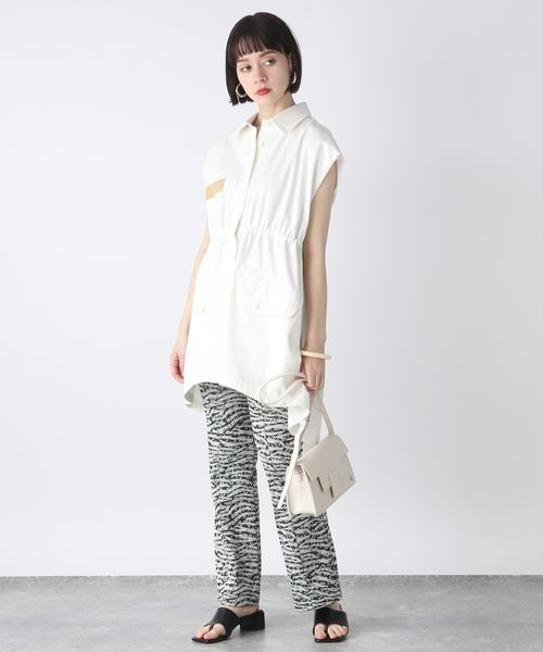 JEANASIS（ジーナシス）の「ムジガラジャガードカットフレアパンツ/284972（その他パンツ・レディース・ブラック/オレンジ/グレー系その他/ブルー系その他/レッド系その他・SMALL/MEDIUM）」の6枚目の写真