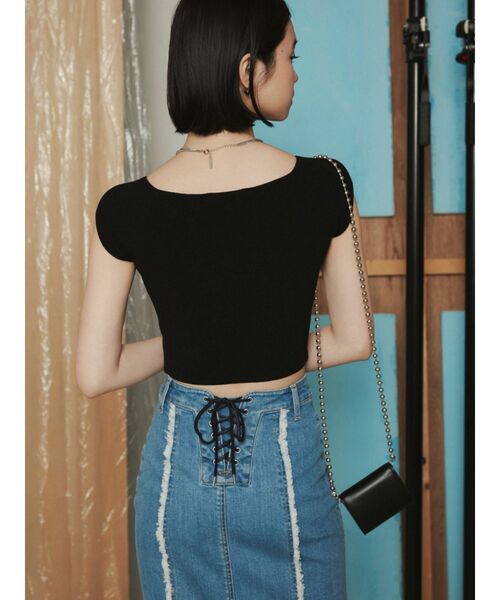 EMODA(エモダ)の「スイッチングマーメイドデニムスカート(スカート・レディース・ライトブルー/ブラック・SMALL/MEDIUM)」の20枚目の写真