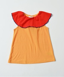 CALMIA | フリルカラーノースリーブカットソー（80～150cm）(Tシャツ/カットソー)