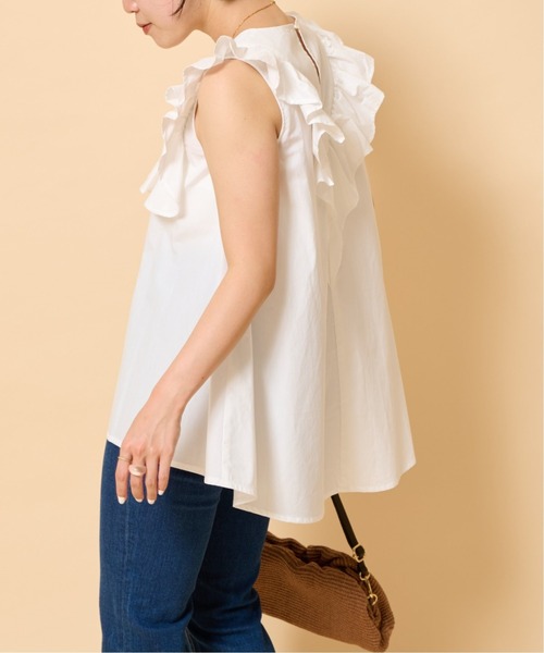U by SPICK&SPAN(ユーバイスピックアンドスパン)の「フリルブラウス(シャツ/ブラウス・レディース・ホワイト/ブラック/アイボリー・FREE)」の1枚目の写真