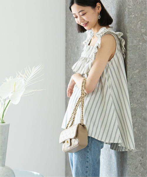 U by SPICK&SPAN(ユーバイスピックアンドスパン)の「フリルブラウス(シャツ/ブラウス・レディース・ホワイト/ブラック/アイボリー・FREE)」の2枚目の写真