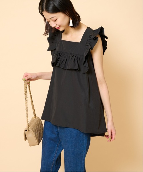 U by SPICK&SPAN(ユーバイスピックアンドスパン)の「フリルブラウス(シャツ/ブラウス・レディース・ホワイト/ブラック/アイボリー・FREE)」の3枚目の写真