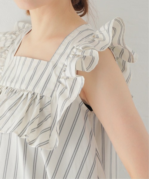 U by SPICK&SPAN(ユーバイスピックアンドスパン)の「フリルブラウス(シャツ/ブラウス・レディース・ホワイト/ブラック/アイボリー・FREE)」の6枚目の写真
