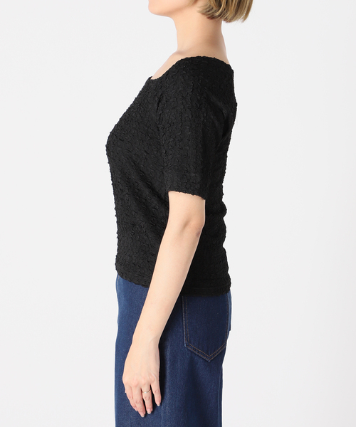 B.C STOCK(ベーセーストック)の「フクレカットプルオーバー(Tシャツ/カットソー・レディース・ホワイト/ブラック/イエロー・FREE)」の8枚目の写真