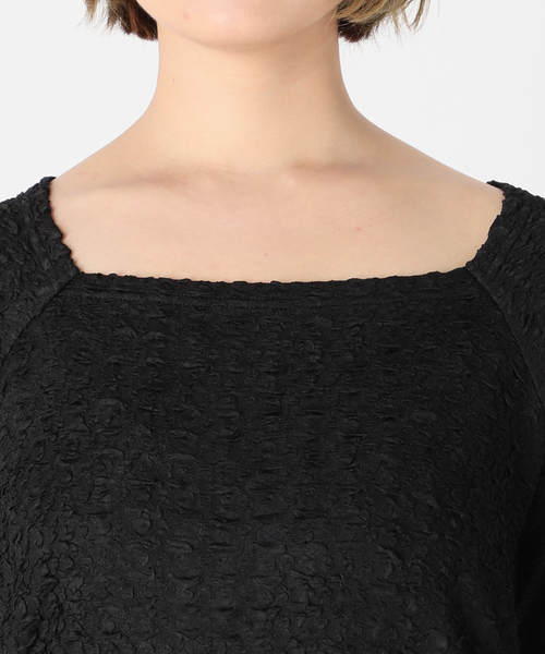 B.C STOCK(ベーセーストック)の「フクレカットプルオーバー(Tシャツ/カットソー・レディース・ホワイト/ブラック/イエロー・FREE)」の10枚目の写真