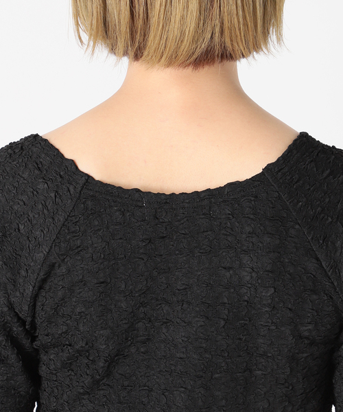 B.C STOCK(ベーセーストック)の「フクレカットプルオーバー(Tシャツ/カットソー・レディース・ホワイト/ブラック/イエロー・FREE)」の11枚目の写真