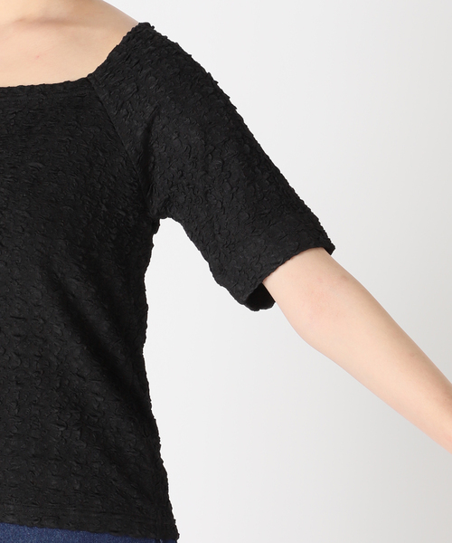 B.C STOCK(ベーセーストック)の「フクレカットプルオーバー(Tシャツ/カットソー・レディース・ホワイト/ブラック/イエロー・FREE)」の12枚目の写真