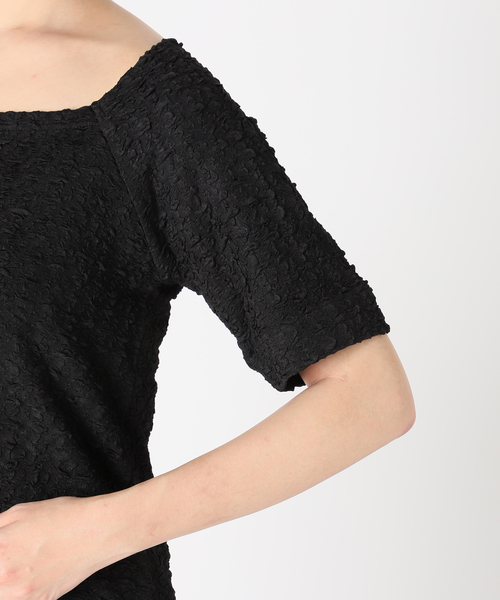 B.C STOCK(ベーセーストック)の「フクレカットプルオーバー(Tシャツ/カットソー・レディース・ホワイト/ブラック/イエロー・FREE)」の13枚目の写真