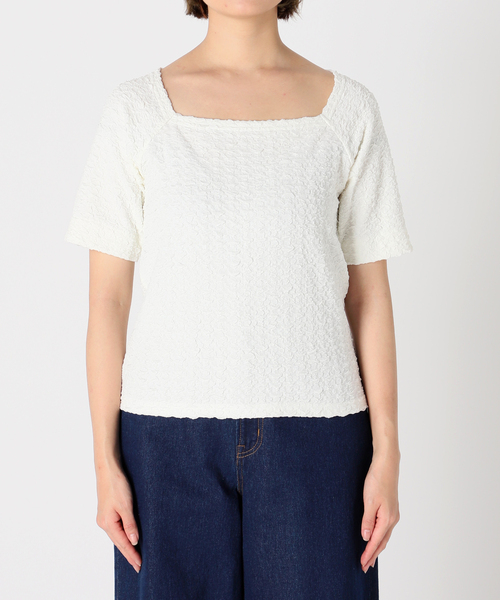 B.C STOCK(ベーセーストック)の「フクレカットプルオーバー(Tシャツ/カットソー・レディース・ホワイト/ブラック/イエロー・FREE)」の17枚目の写真