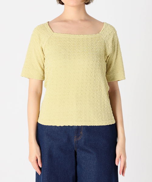 B.C STOCK(ベーセーストック)の「フクレカットプルオーバー(Tシャツ/カットソー・レディース・ホワイト/ブラック/イエロー・FREE)」の19枚目の写真