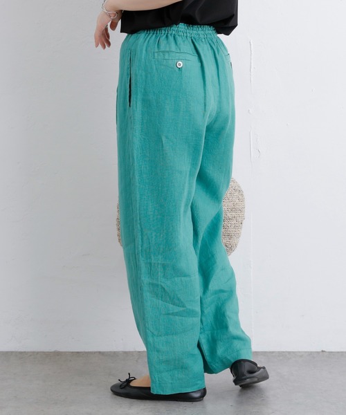 PUAL CE CIN（ピュアルセシン）の「麻キャンバスリラックスパンツ（その他パンツ・レディース・ベージュ/グリーン/イエロー/ピンク・FREE）」の12枚目の写真