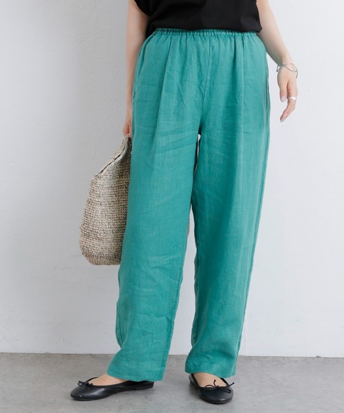 PUAL CE CIN（ピュアルセシン）の「麻キャンバスリラックスパンツ（その他パンツ・レディース・ベージュ/グリーン/イエロー/ピンク・FREE）」の11枚目の写真