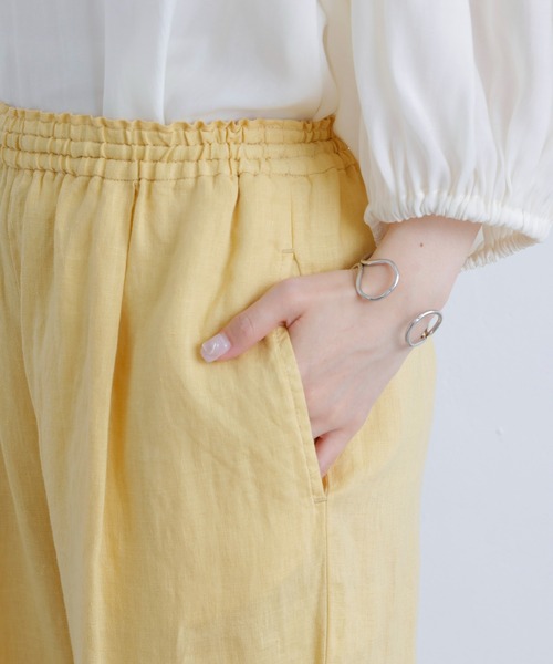 PUAL CE CIN（ピュアルセシン）の「麻キャンバスリラックスパンツ（その他パンツ・レディース・ベージュ/グリーン/イエロー/ピンク・FREE）」の22枚目の写真