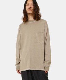 marka | marka / マーカ：POCKET TEE L/S - 60//2 organic cotton compact knit -：M22C-03CS02C[COR](Tシャツ/カットソー)