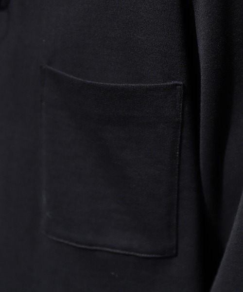 marka（マーカ）の「marka / マーカ：POCKET TEE L/S - 60//2 organic cotton compact knit -：M22C-03CS02C[COR]（Tシャツ/カットソー・メンズ・グリーン/ブラック/ベージュ・3/1/2）」の5枚目の写真