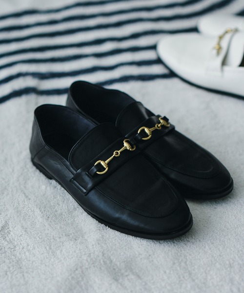 ADAM ET ROPE'(アダムエロペ)の「ソフトビットローファー(ローファー・レディース・ホワイト/ブラック・22.5cm/23.5cm/24.5cm/23.0cm/24.0cm)」の2枚目の写真