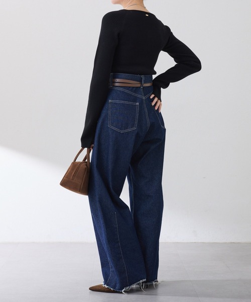 Q.anos/ブルージュデニム/WEB限定/新サイズ展開（デニムパンツ