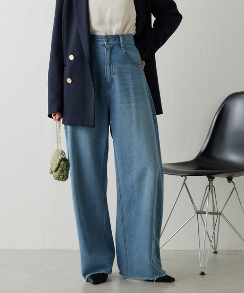 【新品未使用】Q.anos/ブルージュデニム　サイズ1 Q.anos/ブルージュデニム/WEB限定/新サイズ展開（デニムパンツ