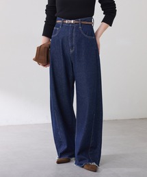 【新品　未使用】コラージュ　ガリャルダガランテ　ホワイト デニムパンツ TM COLLAGE GALLARDAGALANTE｜【XLサイズ登場//累計販売1万超】リラックス