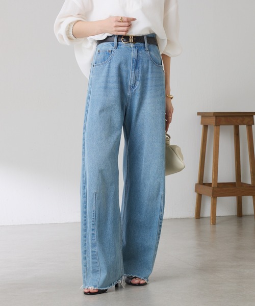 セール】Q.anos/ブルージュデニム/WEB限定/新サイズ展開（デニムパンツ