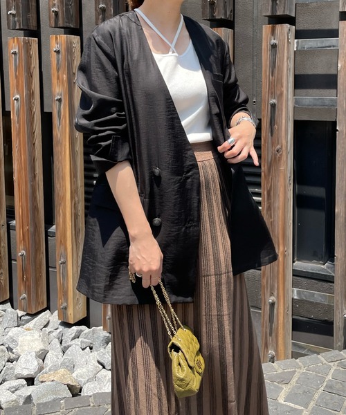 DOUDOU シアーダブルジャケット FREESIZE ネイビー DOUDOU(ドゥドゥ