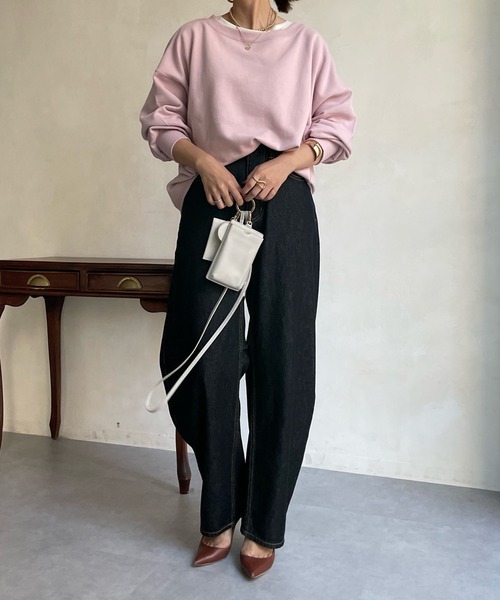 DouDou(ドゥドゥ)の「【新色追加】AW スウェットプルオーバー(スウェット・レディース・チャコールグレー/パープル/オフホワイト/ピンク/ブラウン/ピンク系その他/グレイッシュベージュ・FREE)」の12枚目の写真