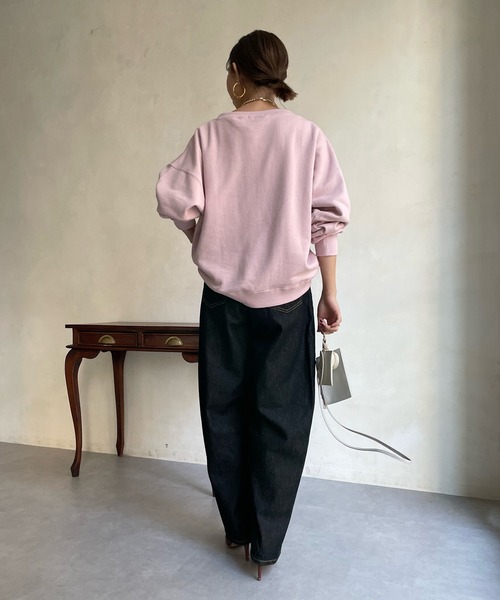 DouDou(ドゥドゥ)の「【新色追加】AW スウェットプルオーバー(スウェット・レディース・チャコールグレー/パープル/オフホワイト/ピンク/ブラウン/ピンク系その他/グレイッシュベージュ・FREE)」の9枚目の写真