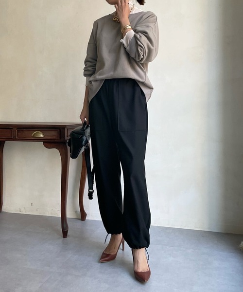 DouDou(ドゥドゥ)の「【新色追加】AW スウェットプルオーバー(スウェット・レディース・チャコールグレー/パープル/オフホワイト/ピンク/ブラウン/ピンク系その他/グレイッシュベージュ・FREE)」の20枚目の写真