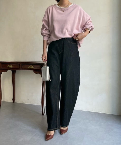 DouDou(ドゥドゥ)の「【新色追加】AW スウェットプルオーバー(スウェット・レディース・チャコールグレー/パープル/オフホワイト/ピンク/ブラウン/ピンク系その他/グレイッシュベージュ・FREE)」の11枚目の写真