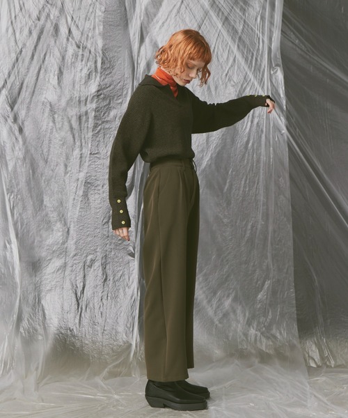 Happy John(ハッピージョン)の「skipper knit tops/スキッパーニットトップス(ニット/セーター・レディース・グレー/グリーン/ブラック・FREE)」の8枚目の写真