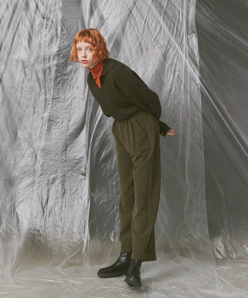 Happy John(ハッピージョン)の「skipper knit tops/スキッパーニットトップス(ニット/セーター・レディース・グレー/グリーン/ブラック・FREE)」の9枚目の写真