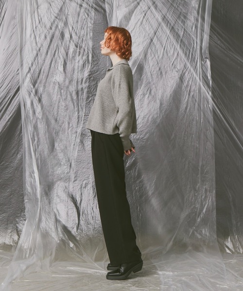 Happy John(ハッピージョン)の「skipper knit tops/スキッパーニットトップス(ニット/セーター・レディース・グレー/グリーン/ブラック・FREE)」の14枚目の写真