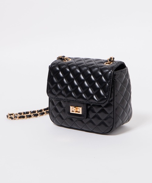 WEGO(ウィゴー)の「WEGO/キルティングフラップショルダーバッグ(ショルダーバッグ・レディース・オフホワイト/ブラック・FREE)」の3枚目の写真