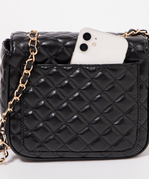 WEGO(ウィゴー)の「WEGO/キルティングフラップショルダーバッグ(ショルダーバッグ・レディース・オフホワイト/ブラック・FREE)」の5枚目の写真