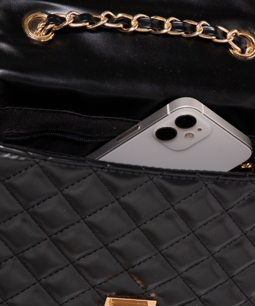 WEGO(ウィゴー)の「WEGO/キルティングフラップショルダーバッグ(ショルダーバッグ・レディース・オフホワイト/ブラック・FREE)」の7枚目の写真