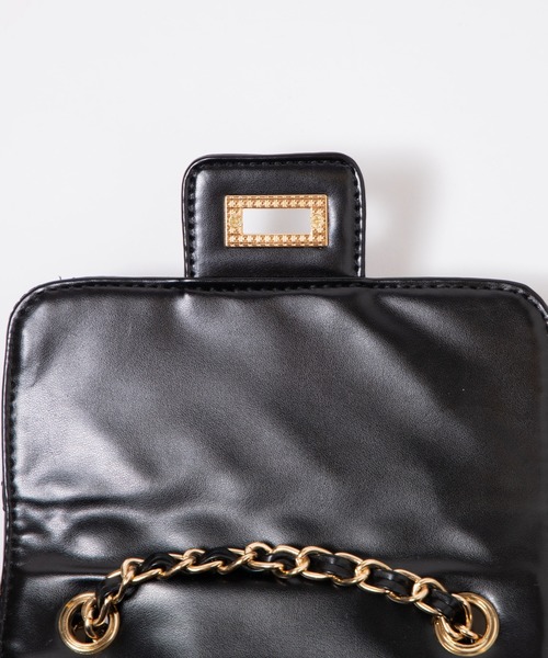 WEGO(ウィゴー)の「WEGO/キルティングフラップショルダーバッグ(ショルダーバッグ・レディース・オフホワイト/ブラック・FREE)」の8枚目の写真