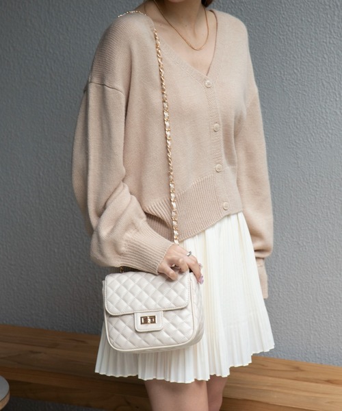 WEGO(ウィゴー)の「WEGO/キルティングフラップショルダーバッグ(ショルダーバッグ・レディース・オフホワイト/ブラック・FREE)」の18枚目の写真