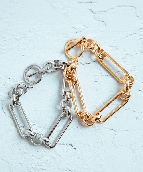 COLOR TOKYO ACCESSORIES(カラートウキョウアクセサリー)の「スクエアチェーンマンテルブレス(ブレスレット・レディース・シルバー/ゴールド・FREE)」の1枚目の写真